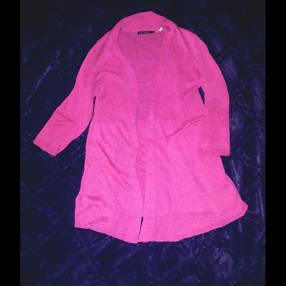 Orchid colored cardigan